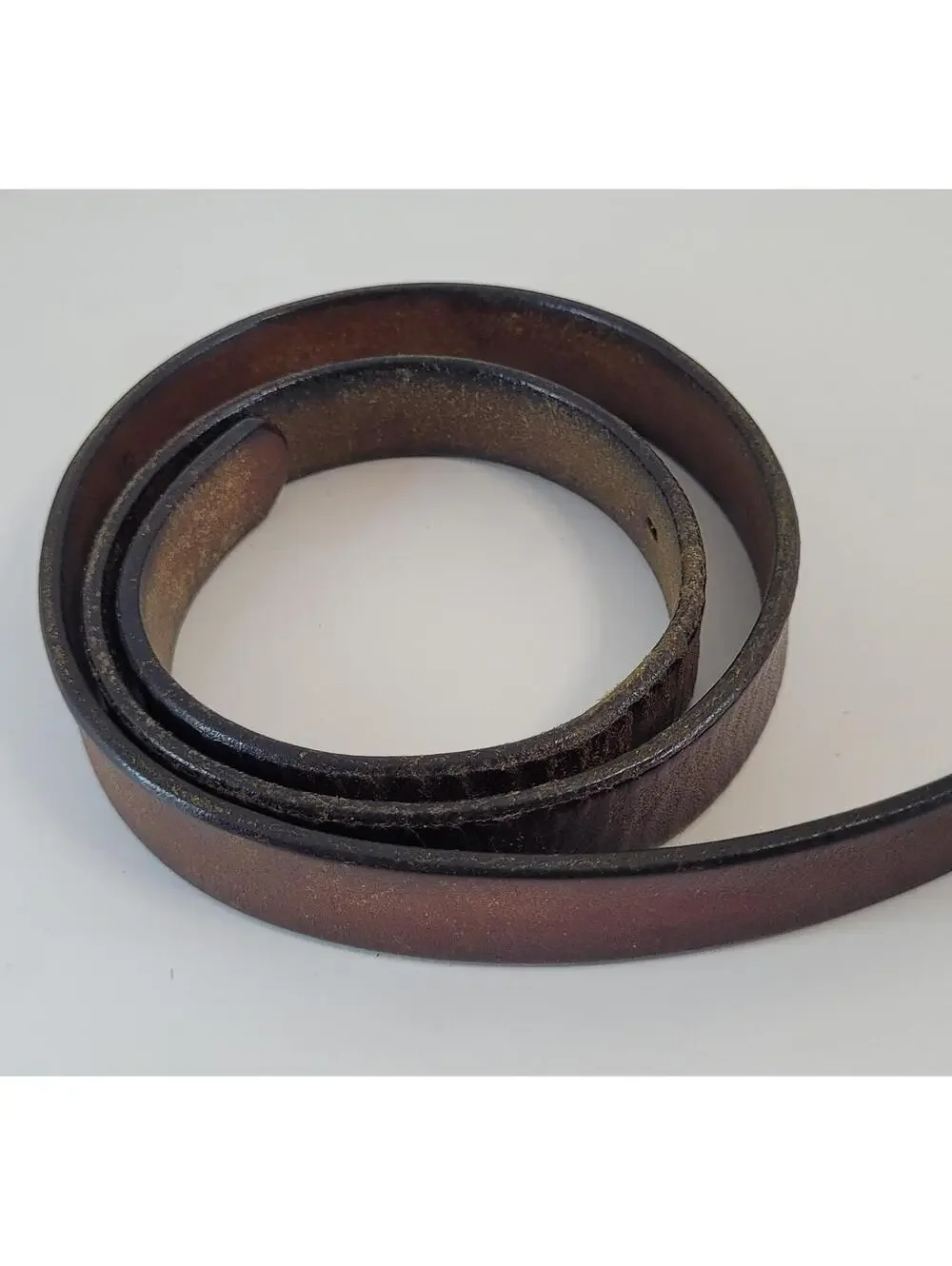 Sterling Silver Buckle Brown Leather Belt Mexican / Western Engraved 32